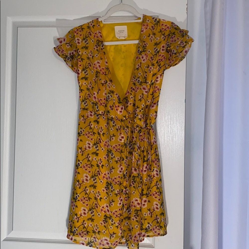 Yellow tie dress